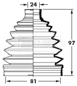 BCB6010 BORG & BECK Комплект пыльника, приводной вал