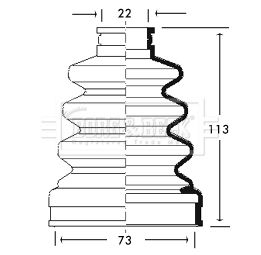 BCB2709 BORG & BECK Комплект пыльника, приводной вал