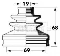 BCB6044 BORG & BECK Пыльник, приводной вал