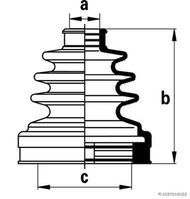 J2885016 HERTH+BUSS JAKOPARTS Комплект пыльника, приводной вал