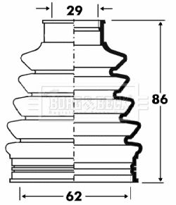 BCB2882 BORG & BECK Пыльник, приводной вал