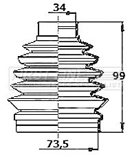 FCB6143 FIRST LINE Пыльник, приводной вал