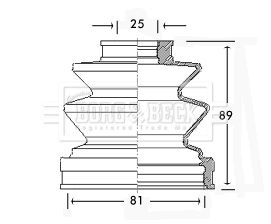 BCB2458 BORG & BECK Пыльник, приводной вал