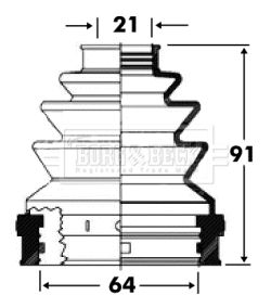 BCB2818 BORG & BECK Пыльник, приводной вал