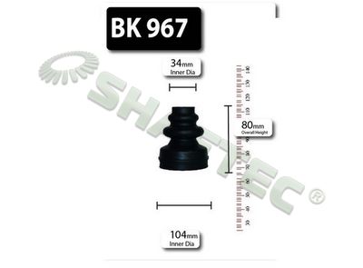 BK967 SHAFTEC Комплект пыльника, приводной вал