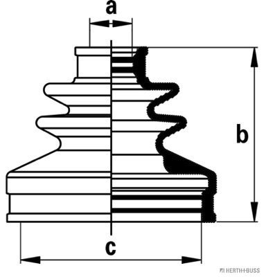 J2867013 HERTH+BUSS JAKOPARTS Комплект пыльника, приводной вал