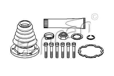 108211 TOPRAN Комплект пыльника, приводной вал