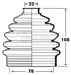 BCB6098 BORG & BECK Комплект пыльника, приводной вал