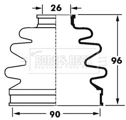 BCB2398 BORG & BECK Пыльник, приводной вал