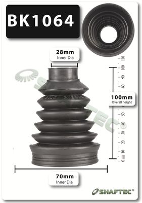 BK1064 SHAFTEC Комплект пыльника, приводной вал