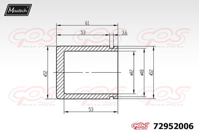 72952006 MAXTECH Поршень, корпус скобы тормоза