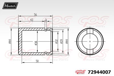 72944007 MAXTECH Поршень, корпус скобы тормоза