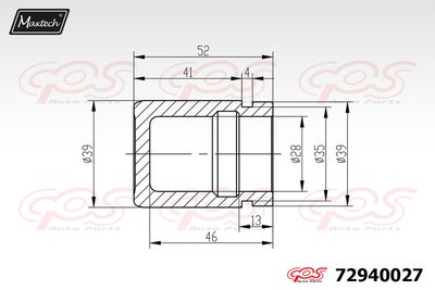 72940027 MAXTECH Поршень, корпус скобы тормоза