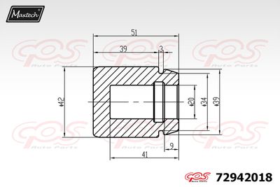 72942018 MAXTECH Поршень, корпус скобы тормоза