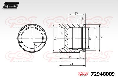 72948009 MAXTECH Поршень, корпус скобы тормоза