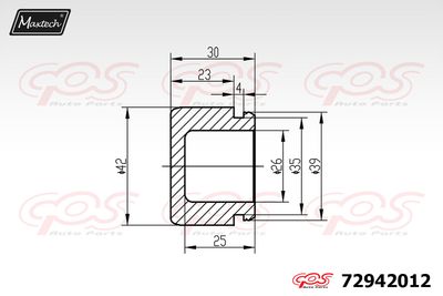 72942012 MAXTECH Поршень, корпус скобы тормоза