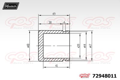 72948011 MAXTECH Поршень, корпус скобы тормоза