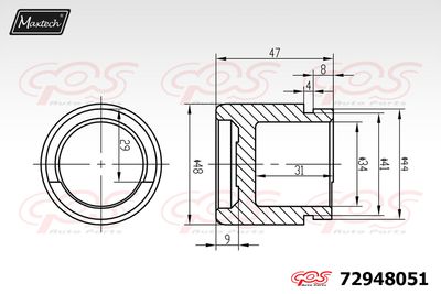 72948051 MAXTECH Поршень, корпус скобы тормоза