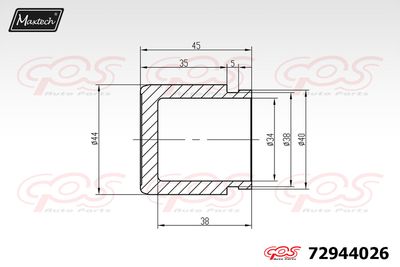 72944026 MAXTECH Поршень, корпус скобы тормоза