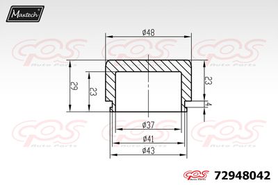 72948042 MAXTECH Поршень, корпус скобы тормоза