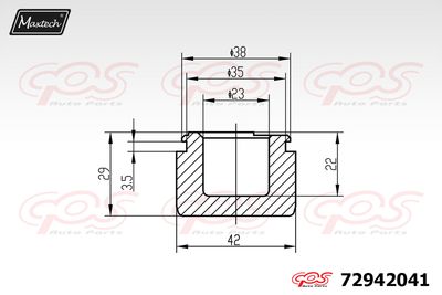 72942041 MAXTECH Поршень, корпус скобы тормоза