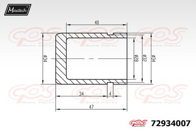 72934007 MAXTECH Поршень, корпус скобы тормоза