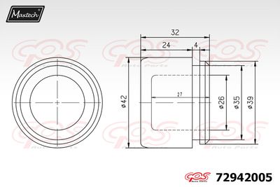 72942005 MAXTECH Поршень, корпус скобы тормоза