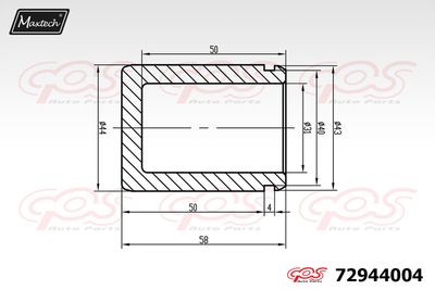 72944004 MAXTECH Поршень, корпус скобы тормоза