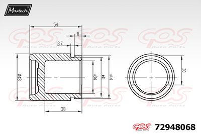 72948068 MAXTECH Поршень, корпус скобы тормоза