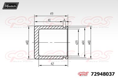 72948037 MAXTECH Поршень, корпус скобы тормоза