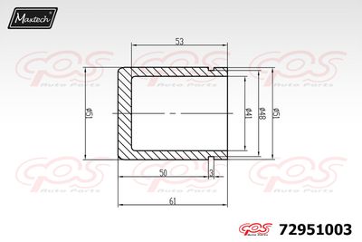 72951003 MAXTECH Поршень, корпус скобы тормоза