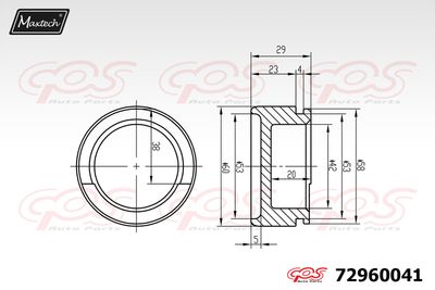 72960041 MAXTECH Поршень, корпус скобы тормоза