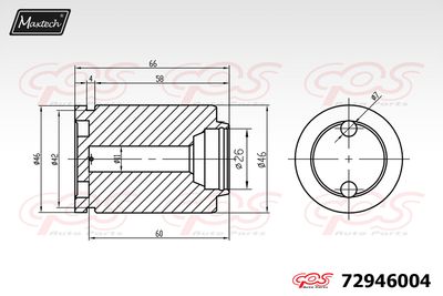 72946004 MAXTECH Поршень, корпус скобы тормоза