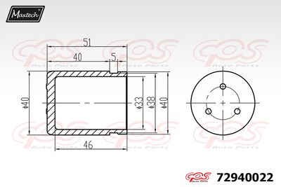 72940022 MAXTECH Поршень, корпус скобы тормоза