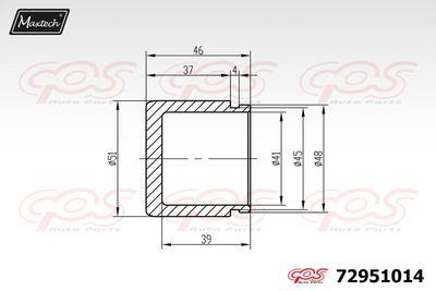 72951014 MAXTECH Поршень, корпус скобы тормоза