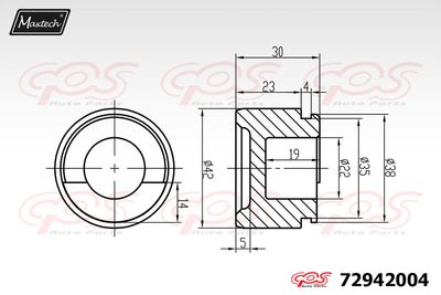 72942004 MAXTECH Поршень, корпус скобы тормоза