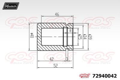 72940042 MAXTECH Поршень, корпус скобы тормоза