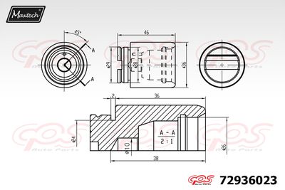 72936023 MAXTECH Поршень, корпус скобы тормоза