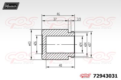 72943031 MAXTECH Поршень, корпус скобы тормоза