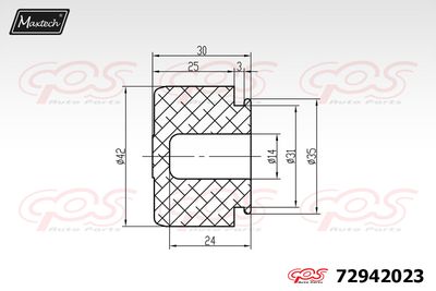 72942023 MAXTECH Поршень, корпус скобы тормоза