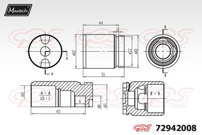 72942008 MAXTECH Поршень, корпус скобы тормоза