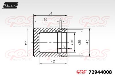 72944008 MAXTECH Поршень, корпус скобы тормоза