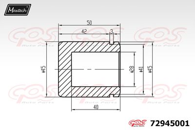 72945001 MAXTECH Поршень, корпус скобы тормоза