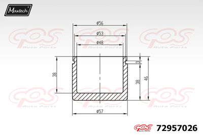 72957026 MAXTECH Поршень, корпус скобы тормоза