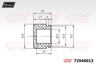 72940013 MAXTECH Поршень, корпус скобы тормоза