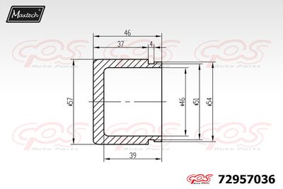 72957036 MAXTECH Поршень, корпус скобы тормоза