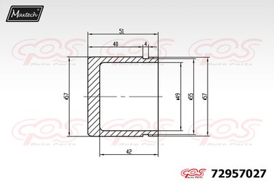 72957027 MAXTECH Поршень, корпус скобы тормоза