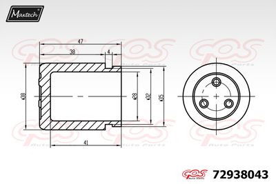 72938043 MAXTECH Поршень, корпус скобы тормоза