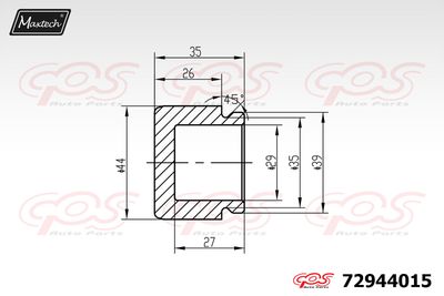 72944015 MAXTECH Поршень, корпус скобы тормоза