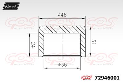 72946001 MAXTECH Поршень, корпус скобы тормоза